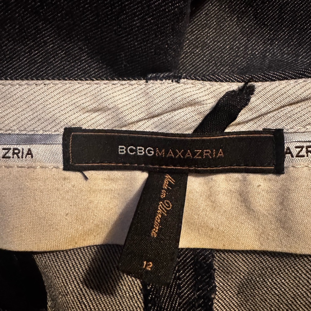 BCBGMaxAzria Black and Cream Denim Jeans
